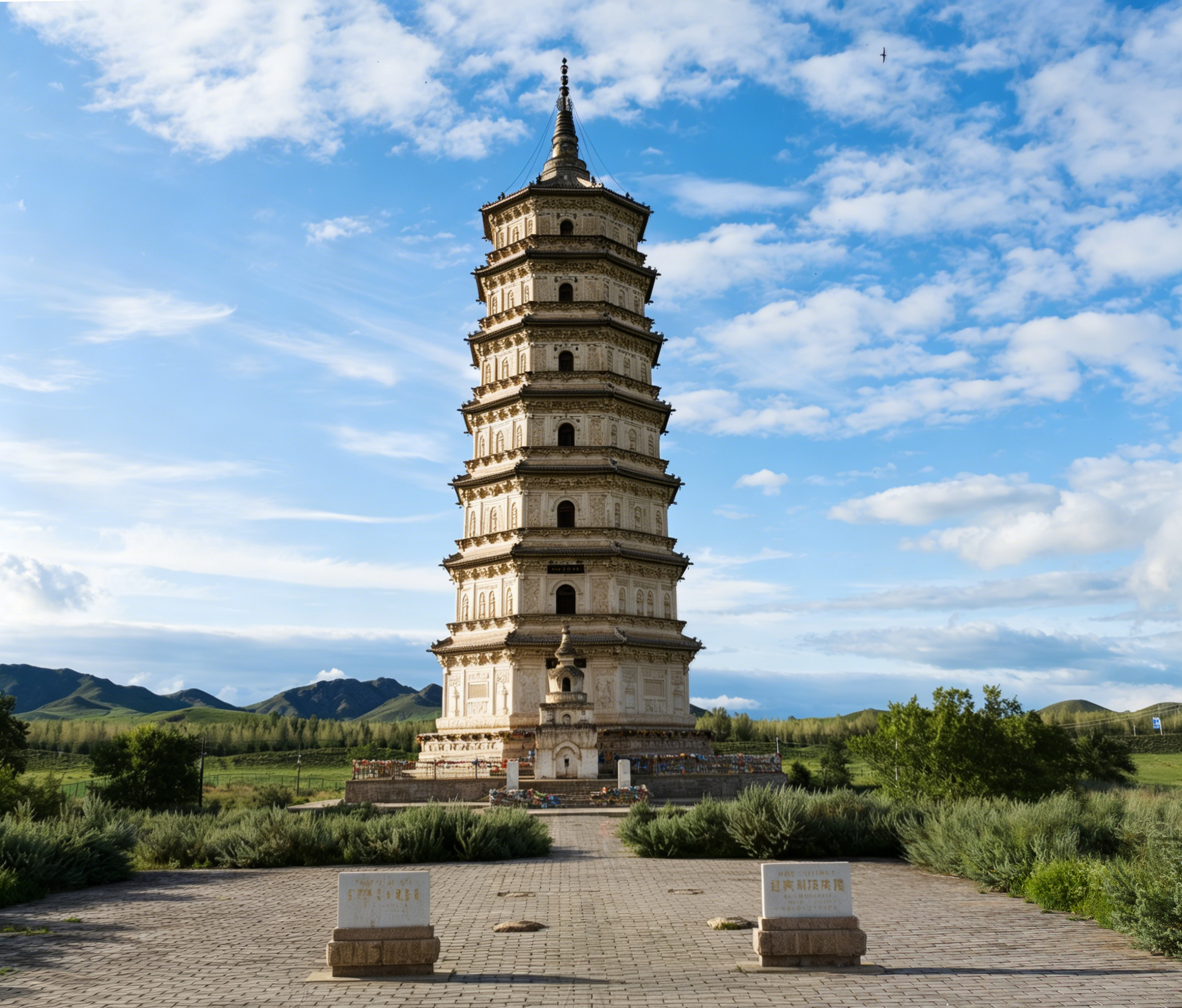 庆州白塔实景图
