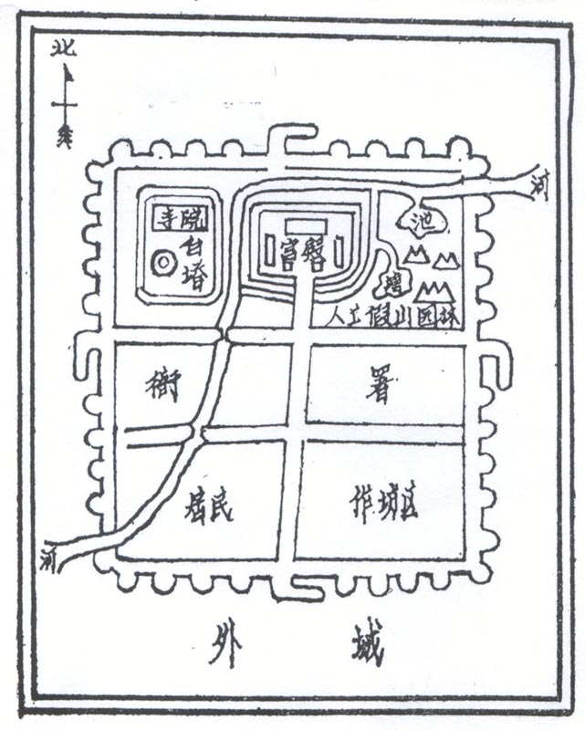庆州城示意图